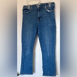 Frame Le High Straight Leg Cropped Jeans